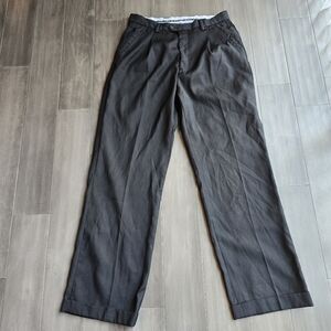 Steve Harvey Celebrity Edition‎ Dress Pants Mens 34x34 Black Pleated & Cuffed
